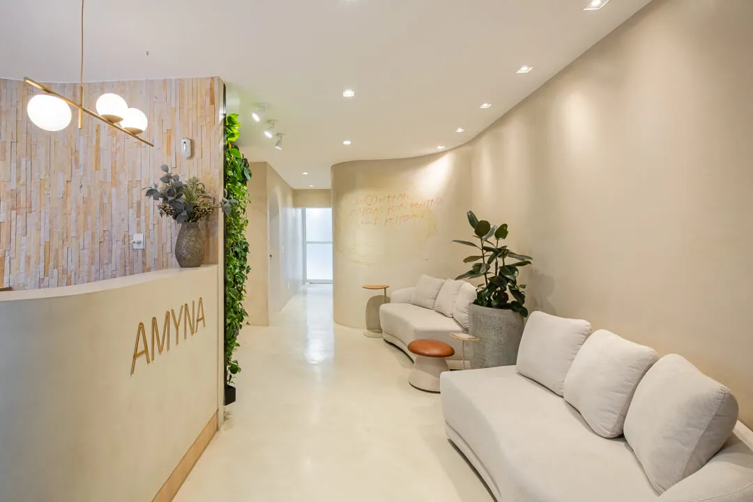 Recepção da clínica Amyna